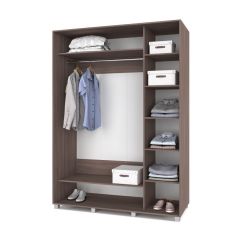 РОЛАНД Шкаф-купе с зеркалами Шимо темный (600*1800) Р683 в Талице - talica.mebel24.online | фото 2