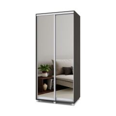 РОЛАНД Шкаф-купе с зеркалами Венге (450*1000) Р403 в Талице - talica.mebel24.online | фото