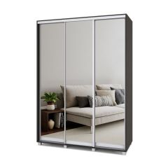 РОЛАНД Шкаф-купе с зеркалами Венге (600*1700) Р673 в Талице - talica.mebel24.online | фото