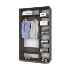 РОЛАНД Шкаф-купе с зеркалом Анкор темный (450*1300) Р432 в Талице - talica.mebel24.online | фото 3