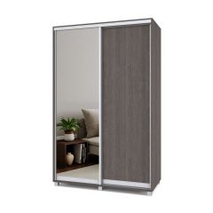РОЛАНД Шкаф-купе с зеркалом Анкор темный (450*1400) Р442 в Талице - talica.mebel24.online | фото 2