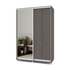 РОЛАНД Шкаф-купе с зеркалом Анкор темный (450*1500) Р452 в Талице - talica.mebel24.online | фото 2