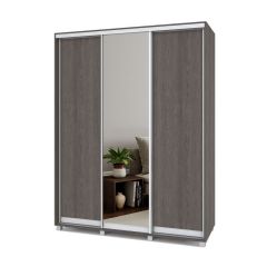 РОЛАНД Шкаф-купе с зеркалом Анкор темный (450*1700) Р472 в Талице - talica.mebel24.online | фото 2