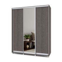 РОЛАНД Шкаф-купе с зеркалом Анкор темный (450*1800) Р482 в Талице - talica.mebel24.online | фото