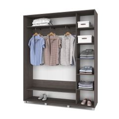 РОЛАНД Шкаф-купе с зеркалом Анкор темный (450*1800) Р482 в Талице - talica.mebel24.online | фото 2