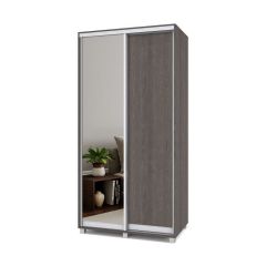 РОЛАНД Шкаф-купе с зеркалом Анкор темный (600*1100) Р612 в Талице - talica.mebel24.online | фото