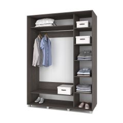 РОЛАНД Шкаф-купе с зеркалом Анкор темный (600*1700) Р672 в Талице - talica.mebel24.online | фото 2
