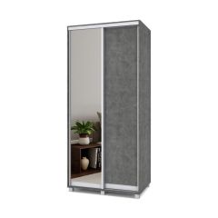 РОЛАНД Шкаф-купе с зеркалом Камень темный (600*1000) Р602 в Талице - talica.mebel24.online | фото