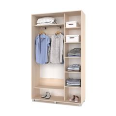 РОЛАНД Шкаф-купе с зеркалом Млечный дуб (450*1300) Р432 в Талице - talica.mebel24.online | фото 3