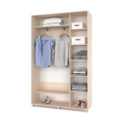 РОЛАНД Шкаф-купе с зеркалом Млечный дуб (450*1400) Р442 в Талице - talica.mebel24.online | фото 3