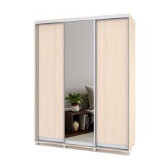 РОЛАНД Шкаф-купе с зеркалом Млечный дуб (450*1700) Р472 в Талице - talica.mebel24.online | фото
