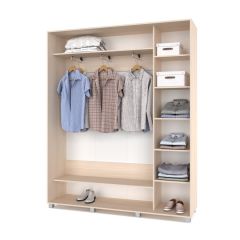 РОЛАНД Шкаф-купе с зеркалом Млечный дуб (450*1800) Р482 в Талице - talica.mebel24.online | фото 2