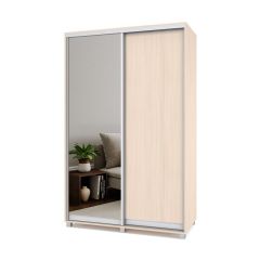РОЛАНД Шкаф-купе с зеркалом Млечный дуб (600*1400) Р642 в Талице - talica.mebel24.online | фото