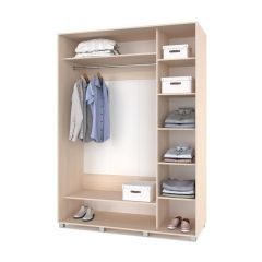 РОЛАНД Шкаф-купе с зеркалом Млечный дуб (600*1700)  Р672 в Талице - talica.mebel24.online | фото 2