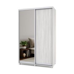 РОЛАНД Шкаф-купе с зеркалом Шимо светлый (450*1400) Р442 в Талице - talica.mebel24.online | фото 2