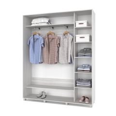 РОЛАНД Шкаф-купе с зеркалом Шимо светлый (450*1800) Р482 в Талице - talica.mebel24.online | фото 2