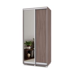 РОЛАНД Шкаф-купе с зеркалом Шимо темный (450*1000) Р402 в Талице - talica.mebel24.online | фото 2