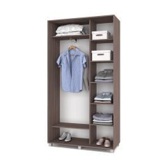 РОЛАНД Шкаф-купе с зеркалом Шимо темный (450*1200) Р422 в Талице - talica.mebel24.online | фото 3