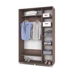 РОЛАНД Шкаф-купе с зеркалом Шимо темный (450*1400) Р442 в Талице - talica.mebel24.online | фото 3