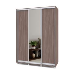 РОЛАНД Шкаф-купе с зеркалом Шимо темный (450*1600) Р462 в Талице - talica.mebel24.online | фото 2