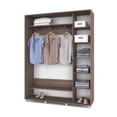 РОЛАНД Шкаф-купе с зеркалом Шимо темный (450*1700) Р472 в Талице - talica.mebel24.online | фото 2