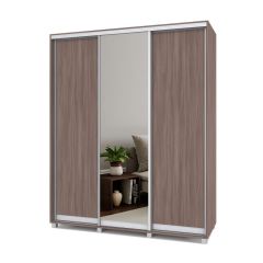 РОЛАНД Шкаф-купе с зеркалом Шимо темный (450*1800) Р482 в Талице - talica.mebel24.online | фото