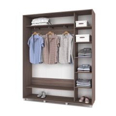 РОЛАНД Шкаф-купе с зеркалом Шимо темный (450*1800) Р482 в Талице - talica.mebel24.online | фото 2