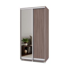 РОЛАНД Шкаф-купе с зеркалом Шимо темный (600*1100) Р612 в Талице - talica.mebel24.online | фото
