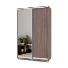 РОЛАНД Шкаф-купе с зеркалом Шимо темный (600*1400) Р642 в Талице - talica.mebel24.online | фото