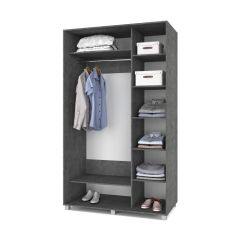 РОЛАНД Шкаф-купе зеркалом Камень темный (600*1500) Р652 в Талице - talica.mebel24.online | фото 2
