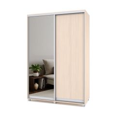 РОЛАНД Шкаф-купе зеркалом Млечный дуб (600*1500) Р652 в Талице - talica.mebel24.online | фото