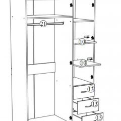 Шкаф Лофт 3-х створчатый в Талице - talica.mebel24.online | фото 6