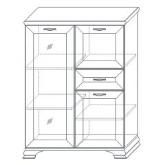 Шкаф низкий (1 стеклодверь) Сиена в Талице - talica.mebel24.online | фото 5