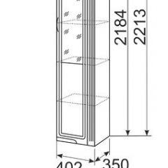 Шкаф-пенал правый Виктория 32 со стеклом в Талице - talica.mebel24.online | фото 6