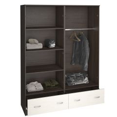 Шкаф Ронда ШК-4 с зеркалом (венге/беленый дуб) в Талице - talica.mebel24.online | фото 2