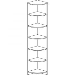 Шкаф угловой открытый №607 Инна Денвер темный в Талице - talica.mebel24.online | фото 2