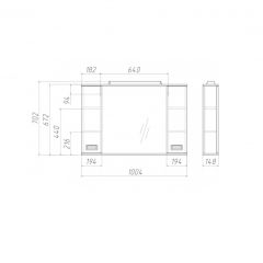 Шкаф-зеркало Cube 100 Эл. Домино (DC5013HZ) в Талице - talica.mebel24.online | фото 2