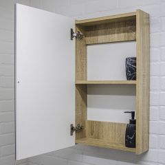 Шкаф-зеркало Мечта 50 Дуб сонома АЙСБЕРГ (DM2318HZ) в Талице - talica.mebel24.online | фото 4