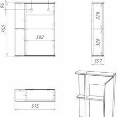 Шкаф-зеркало Норма 1-50 правый АЙСБЕРГ (DA1602HZ) в Талице - talica.mebel24.online | фото 8