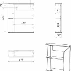 Шкаф-зеркало Норма 1-60 правый АЙСБЕРГ (DA1606HZ) в Талице - talica.mebel24.online | фото 8