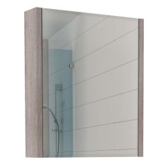 Шкаф-зеркало Quadro 60 Дуб серый левый/правый Домино (DQ1702HZ) в Талице - talica.mebel24.online | фото 1