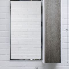 Шкаф-зеркало Uno 60 Дуб серый левый/правый Домино (DU1503HZ) в Талице - talica.mebel24.online | фото 7