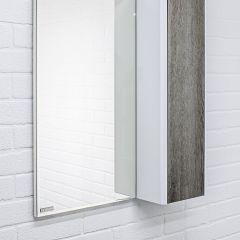 Шкаф-зеркало Uno 60 Дуб серый левый/правый Домино (DU1503HZ) в Талице - talica.mebel24.online | фото 9