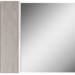 Шкаф-зеркало Uno 80 Дуб серый левый/правый Домино (DU1504HZ) в Талице - talica.mebel24.online | фото 2