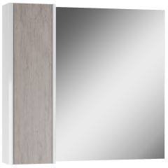 Шкаф-зеркало Uno 80 Дуб серый левый/правый Домино (DU1504HZ) в Талице - talica.mebel24.online | фото 6