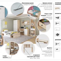 Система Стелс Стол письменный 120 2ящ Дуб сонома/Белый в Талице - talica.mebel24.online | фото 4