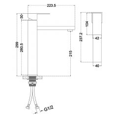 Смеситель д/ум MELANA-F610202 Cubo нерж.сталь, однорычажный, сатин, литой излив в Талице - talica.mebel24.online | фото 3