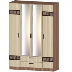 КОСТА-РИКА Шкаф 4-х створчатый (шимо темный/шимо светлый) в Талице - talica.mebel24.online | фото