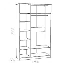 НМ 040.33 Х Шкаф для одежды "Оливия" в Талице - talica.mebel24.online | фото 3