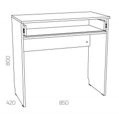 НМ 040.57 Х Стол туалетный "Оливия" в Талице - talica.mebel24.online | фото 3